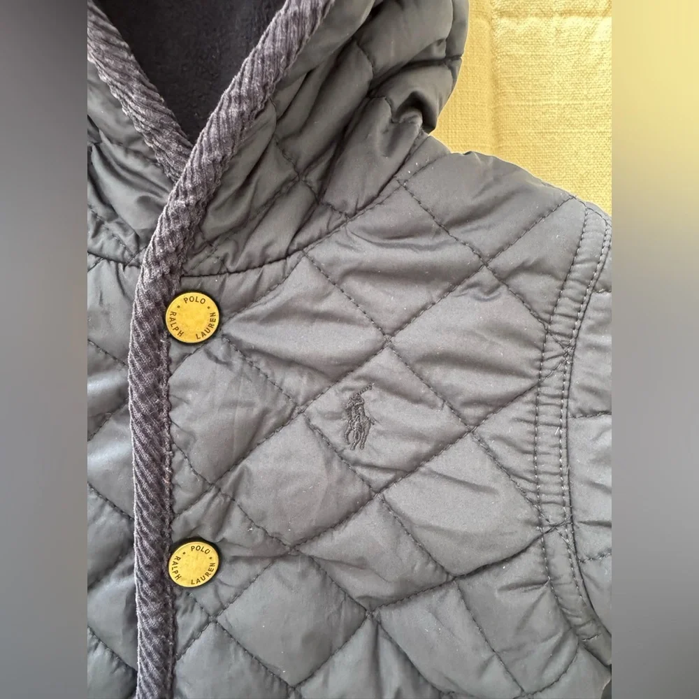Ralph Lauren Hooded Barn Bunting Baby Quilted Snow Suit Navy 3 month
